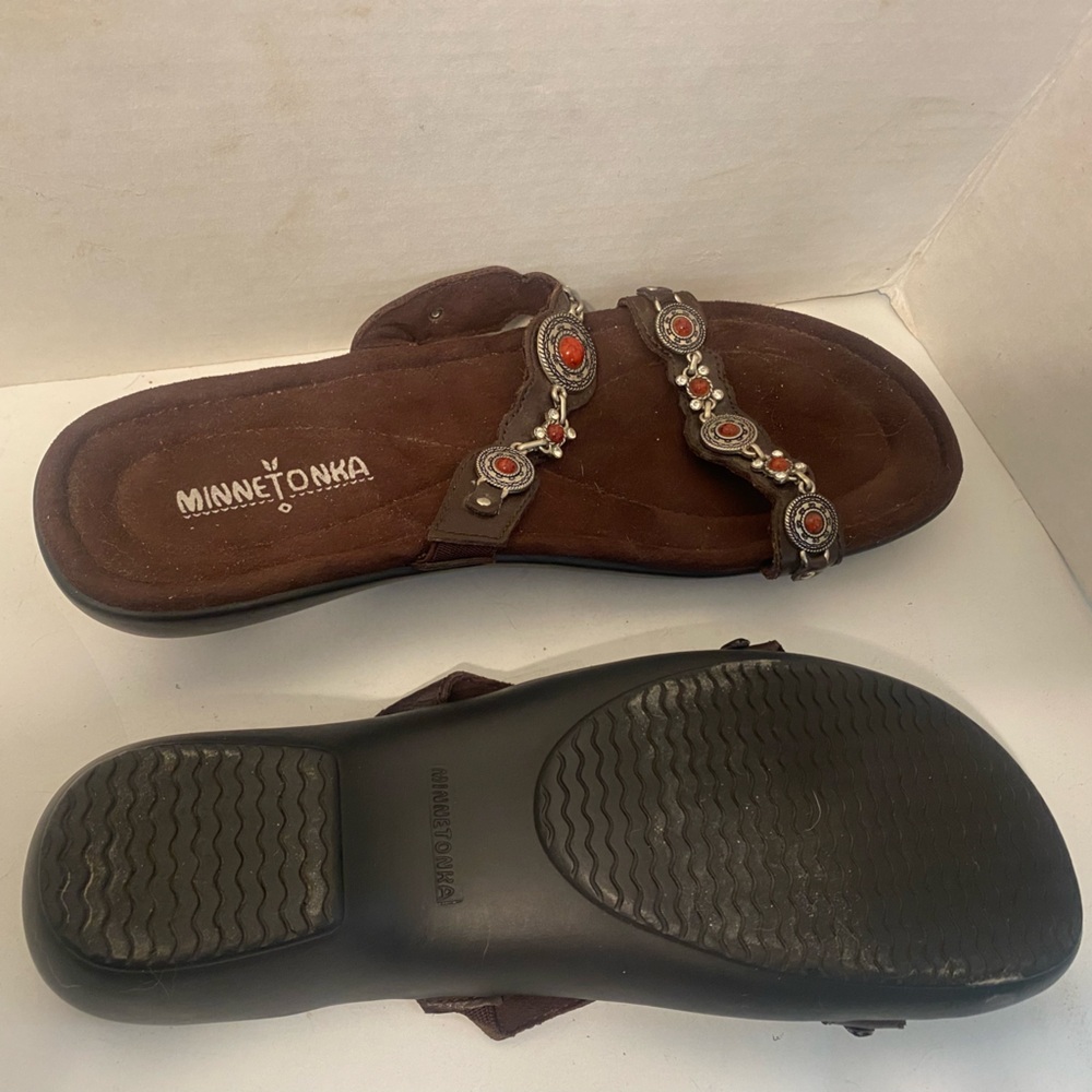 Minnie Tonka brown coral sandals MinnieTonka women’s